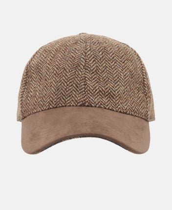 Wool-blend cap Tartan