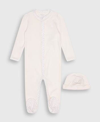 Romper, hat and cuddly toy