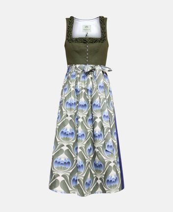 Linen-blend Dirndl with apron