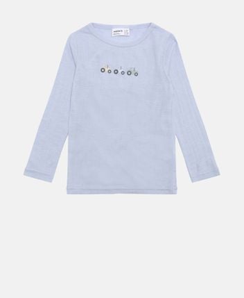 Wool long-sleeved top