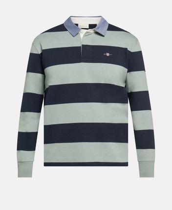 Long-sleeved polo shirt Chambray