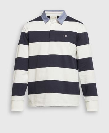 Long-sleeved polo shirt Chambray