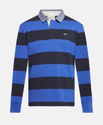 Long-sleeved polo shirt Chambray