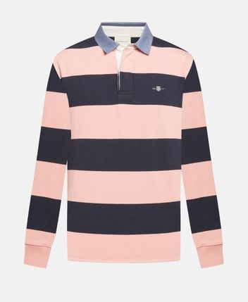 Long-sleeved polo shirt Chambray