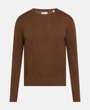 Linen-blend pullover