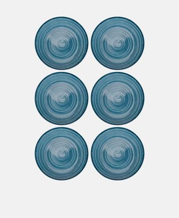 Dinner plates, set of 6 Baita Acqua