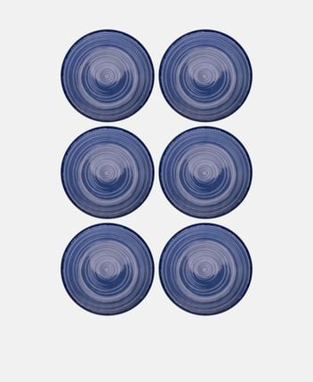 Dinner plates, set of 6 Baita Acqua