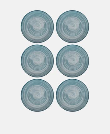 Dinner plates, set of 6 Baita Acqua