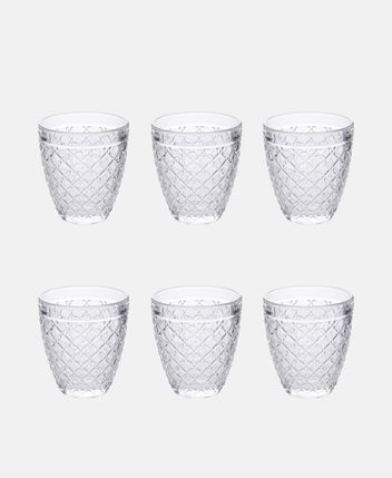 Water glasses, set of 6 Castle