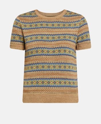 Linen-blend pullover