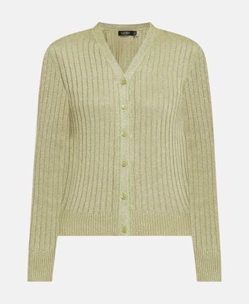Linen-blend cardigan