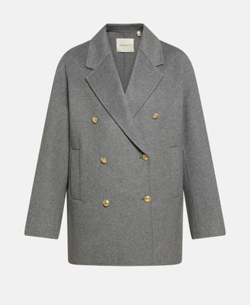 Wool-blend short coat