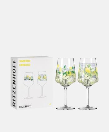 Aperitif glasses, set of 2 Sommertau Limoncello