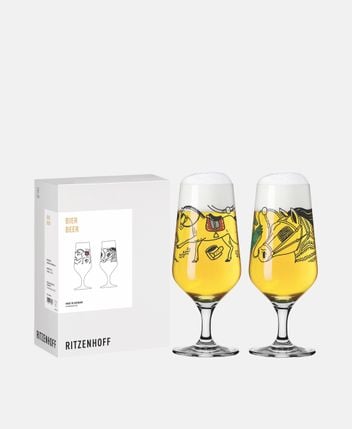 Beer glasses, set of 2