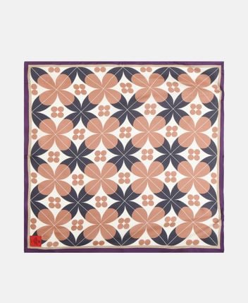 Silk square scarf Pottery