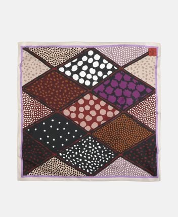 Silk square scarf Patchwork