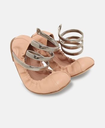 Ballerina flat with straps René Caovilla
