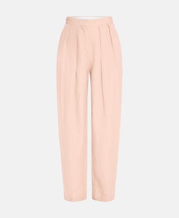 Linen-blend trousers