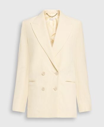 Linen-blend blazer