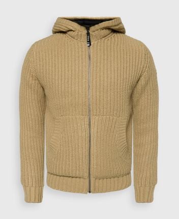 Wool-blend hooded cardigan Wren