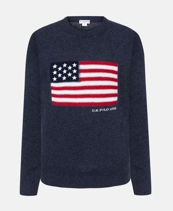 Wool-blend pullover Flag