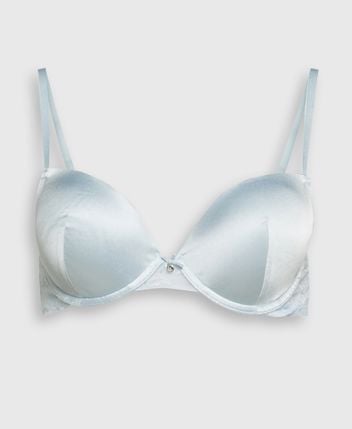Silk-blend bra