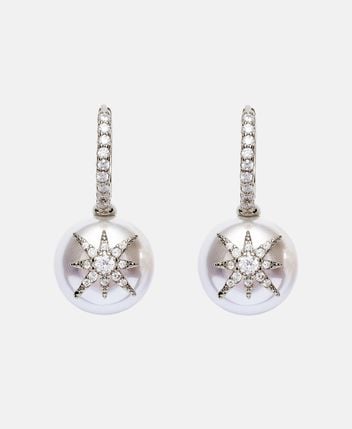 Pearl hoop earrings Clara
