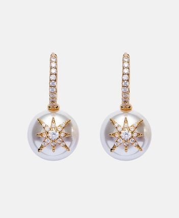 Pearl hoop earrings Clara
