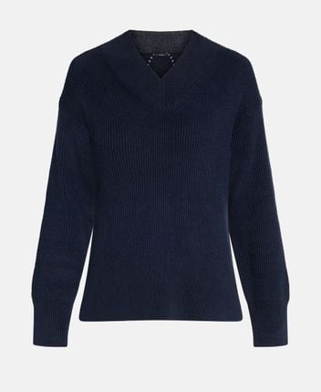 Linen-blend pullover