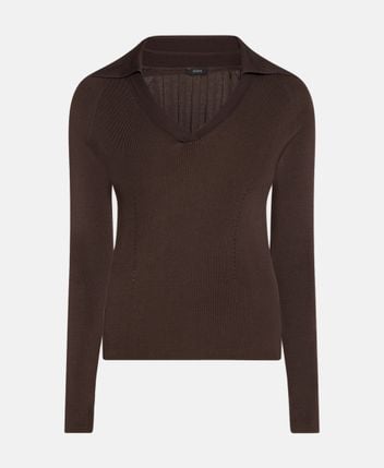 Knitted polo shirt Ebony