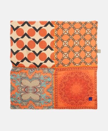Cashmere-blend square scarf Peach