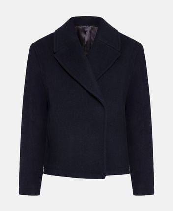 Wool-blend short coat