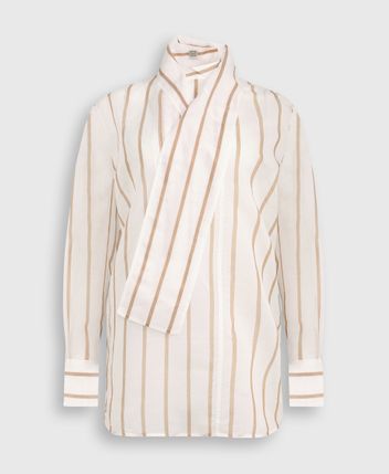 Silk-blend shirt blouse