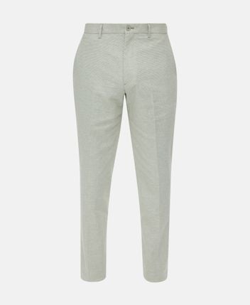 Linen-blend trousers