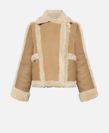 Reversible shearling jacket