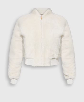 Reversible shearling jacket