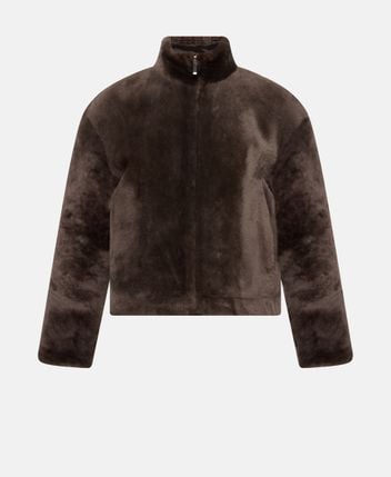 Reversible shearling jacket
