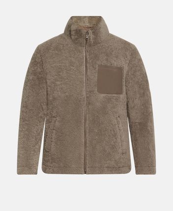 Reversible shearling jacket