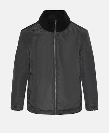 Reversible shearling jacket