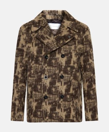 Wool-blend short coat Colas