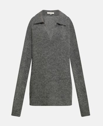 Wool-blend knitted polo shirt Lian
