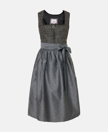 Wool-blend dirndl with apron