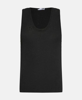 Linen-blend top