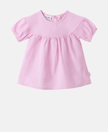 Linen-blend dress