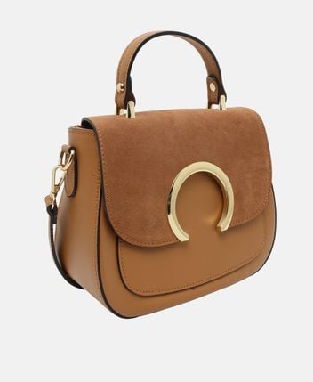 Leather handbag Mina