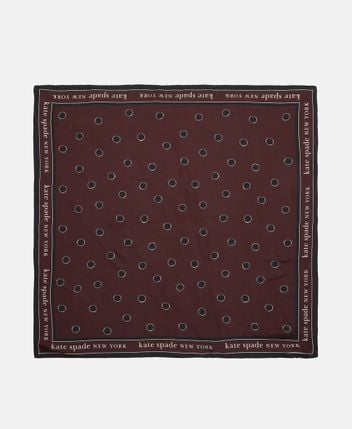 Silk square scarf Bitter Chocolate