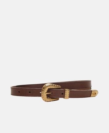 Leather belt Vlogo Signature