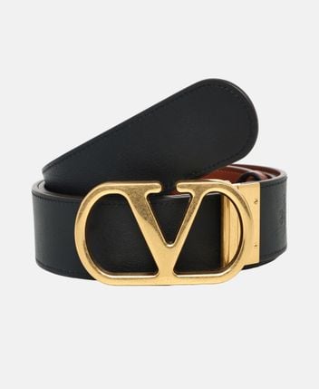 Reversible leather belt Vlogo Signature