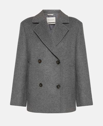Wool-blend short coat