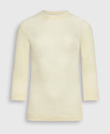 Wool long-sleeved top